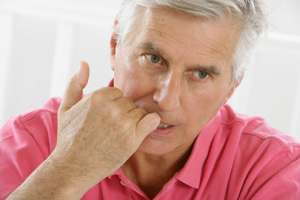 Man Biting His Nails