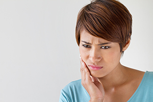 Anxious Woman with a Toothache