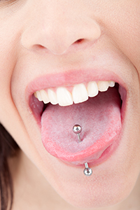 Woman with a Pierced Tongue
